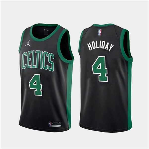 Men%27s Boston Celtics #4 Jrue Holiday Black 2023 Association Edition Stitched Basketball Jersey Dzhi->boston celtics->NBA Jersey